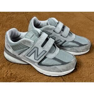New Balance Kids' Sneakers Size 3M Gray Boys Strap 990v5 Running Shoes Unisex